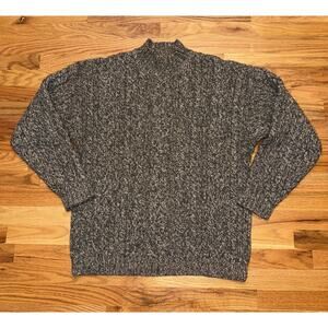 Abercrombie & Fitch Men's The Big Sweater Size Large Gray Mock Neck 100% Wool